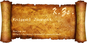 Knippel Zsanett névjegykártya